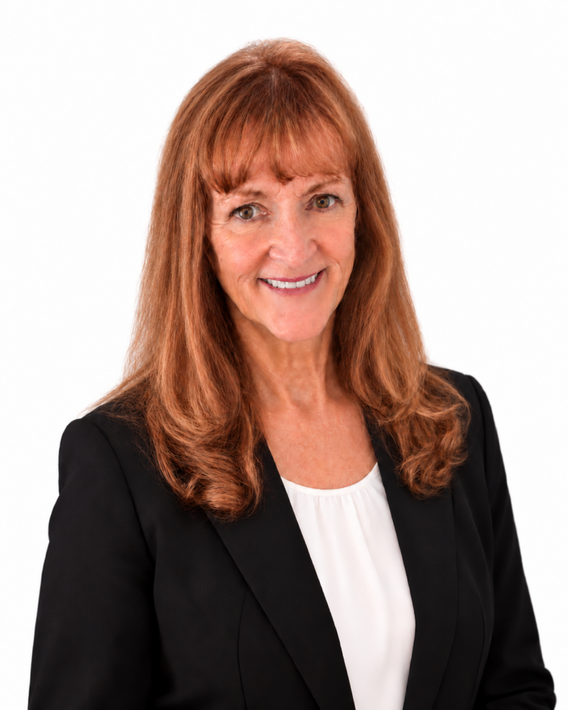 Professional portrait on pure white background Linda Gerchick, CCIM, Designated Broker of Gerchick Real Estate